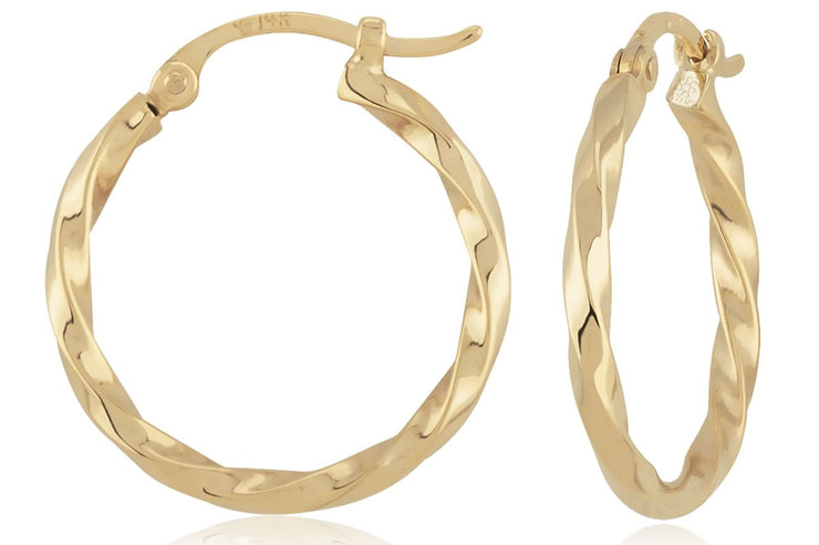 18mm Twisted Hoop Earring
