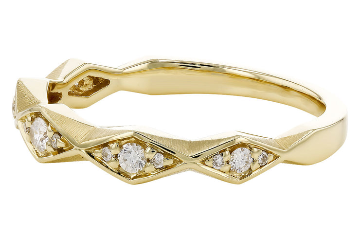 Diamond Faceted Band