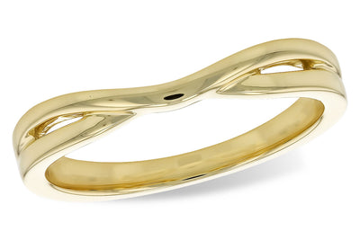 Gold Curved Wedding Band
