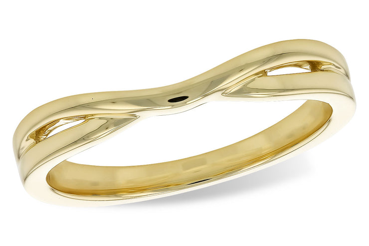 Gold Curved Wedding Band