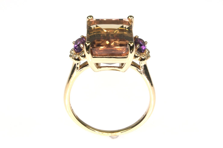Ametrine and Amethyst Ring