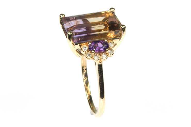 Ametrine and Amethyst Ring