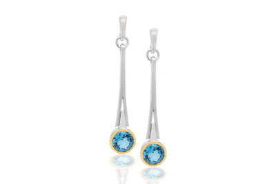 Blue Topaz Dangle Earrings