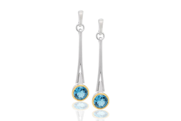 Blue Topaz Dangle Earrings