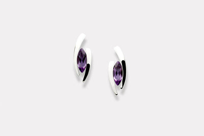Amethyst Bypass Earrings