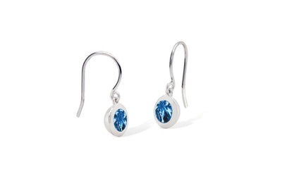 Blue Topaz Dangle Earrings