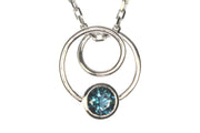 London Blue Topaz Spiral Necklace