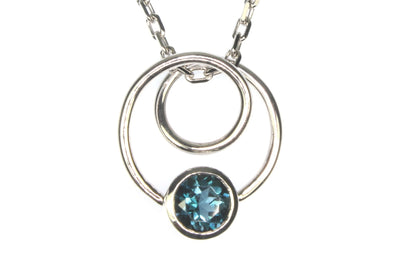 London Blue Topaz Spiral Necklace