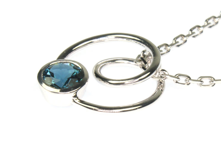 London Blue Topaz Spiral Necklace