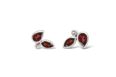 Garnet Cascading Gems Earrings