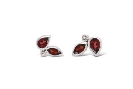 Garnet Cascading Gems Earrings