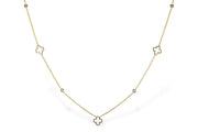 .20ctw Diamond Clover Station Necklace