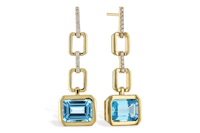 Blue Topaz Drop Earrings