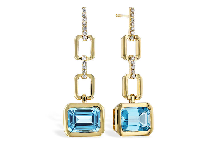 Blue Topaz Drop Earrings