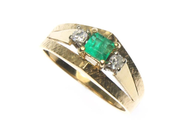 Emerald and Diamond Ring