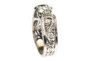 .86ctw Diamond Cathedral Ring
