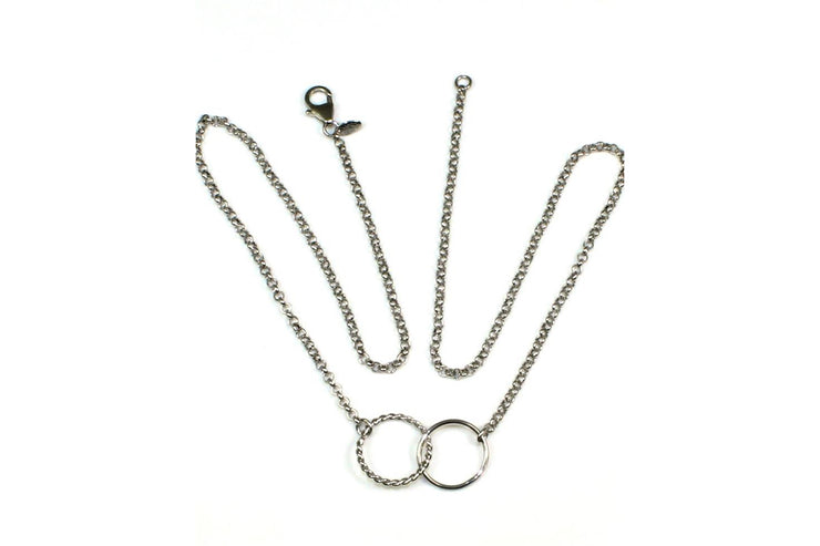 Twist Double Ring Necklace