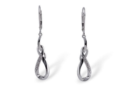 Diamond Infinity Drop Earrings