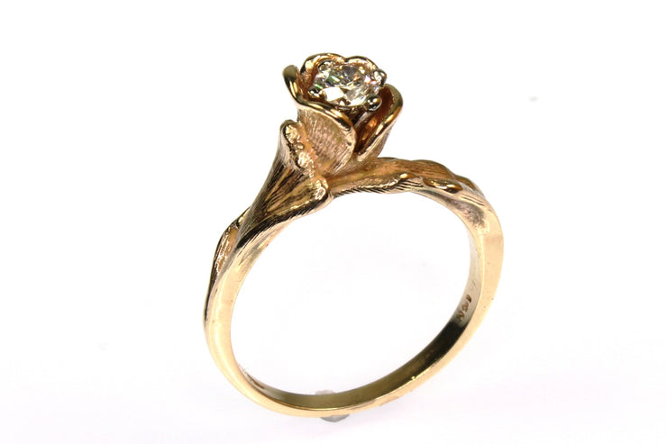 1/4 Carat Diamond Rose Ring