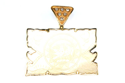 Mother of Pearl Chinese Gaming Piece Pendant