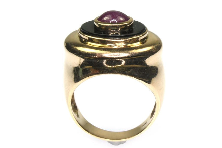 Ruby and Onyx Ring