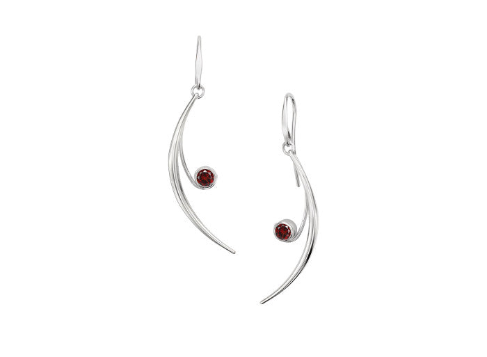 Featherstone Garnet Earrings