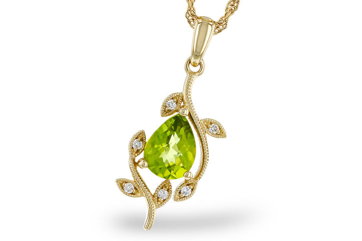 Peridot and Diamond Necklace