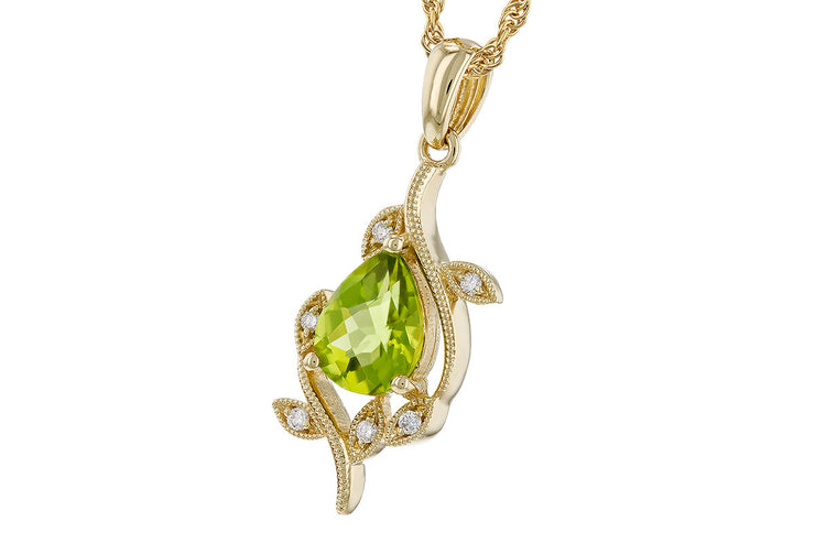 Peridot and Diamond Necklace