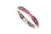 Pink Sapphire Eternity Band