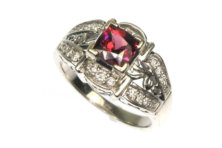 Garnet and Diamond Ring