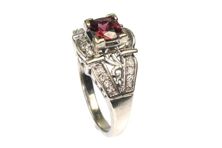 Garnet and Diamond Ring