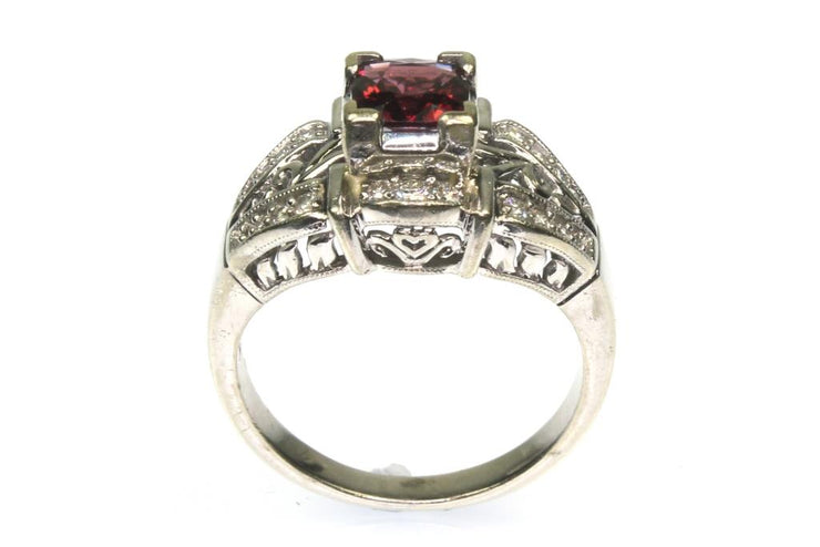 Garnet and Diamond Ring