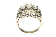 3.40ctw Three Row Diamond Ring