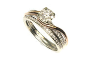 .36ctw Diamond Rose and White Gold Ring