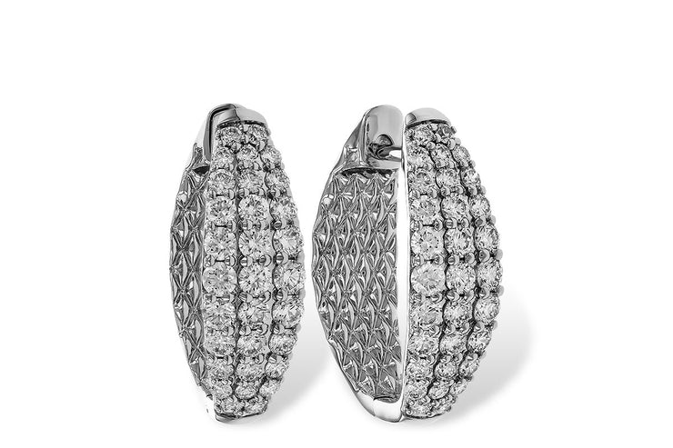 1.00 Carat Diamond Hoop Earring