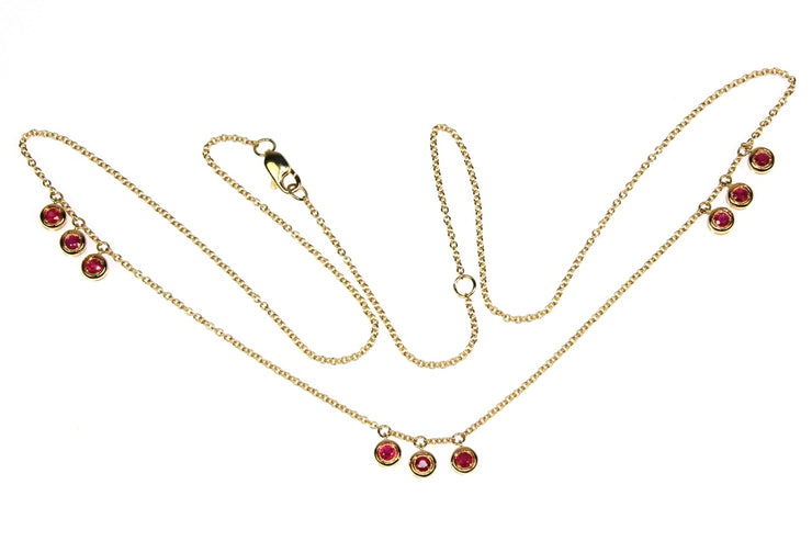 Ruby Station Dangle Necklace