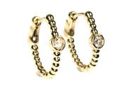 .27ctw Diamond Bead Style Hoop Earrings