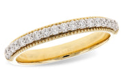 Diamond Milgrain Band