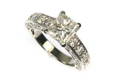 2.94ctw Princess Cut Diamond Ring