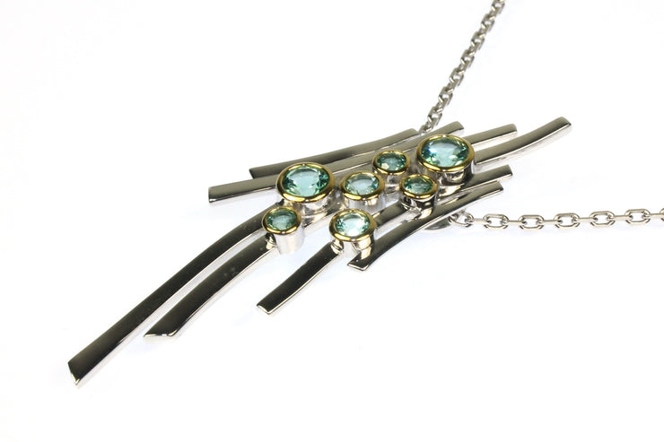 Green Quartz Branch Necklace