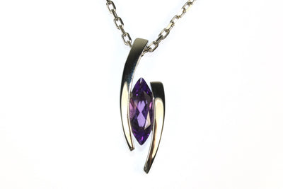 Amethyst Bypass Necklace