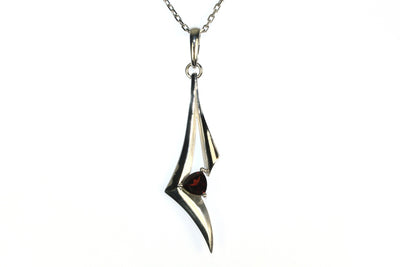 Garnet Kite Shaped Necklace