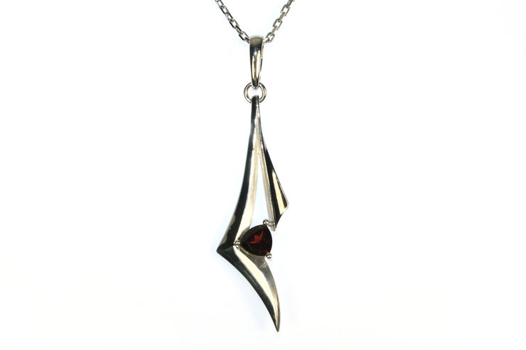 Garnet Kite Shaped Necklace