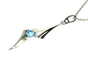 Blue Topaz Kite Shape Necklace