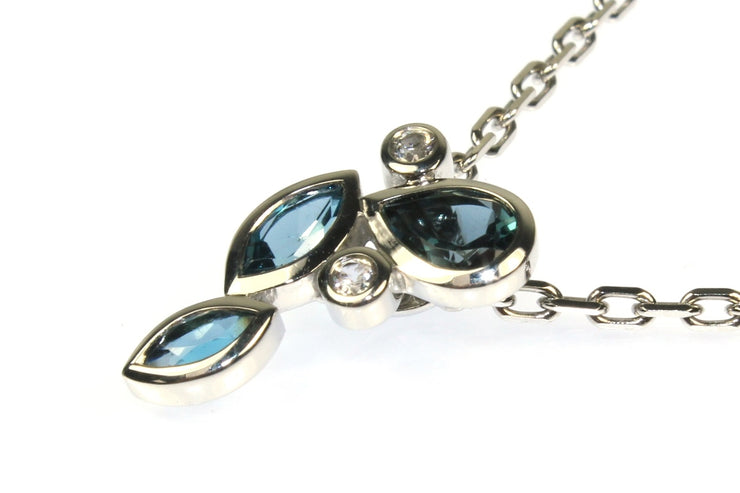 London Blue Topaz Cascading Necklace