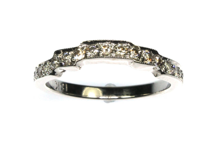.35ctw Diamond Knotched Wedding Band