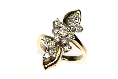 .88ctw Waterfall Style Cluster Diamond Ring