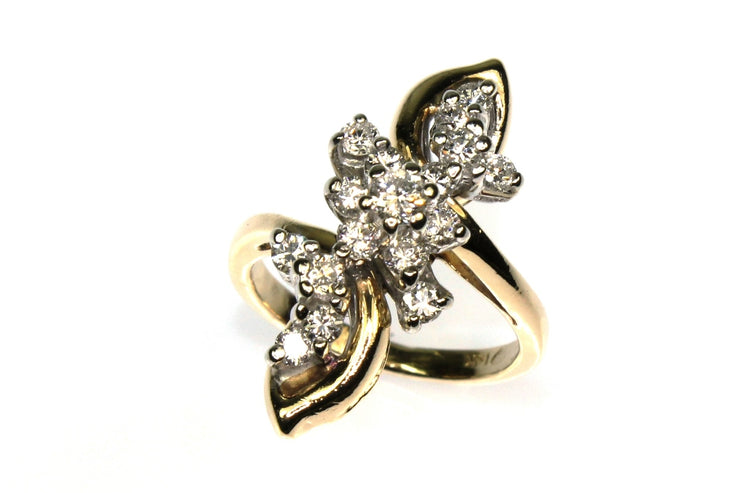 .88ctw Waterfall Style Cluster Diamond Ring