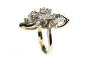 .88ctw Waterfall Style Cluster Diamond Ring