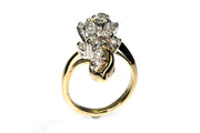 .88ctw Waterfall Style Cluster Diamond Ring